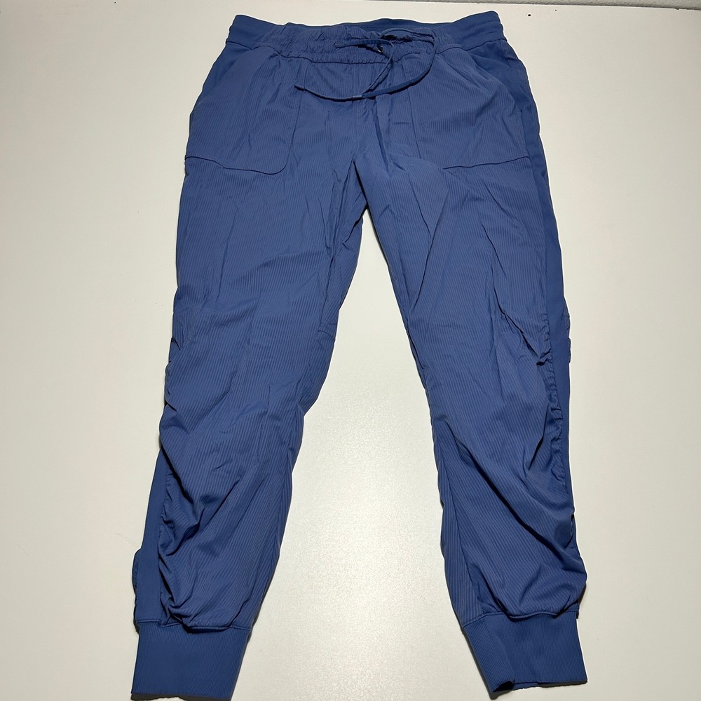 Lululemon Beyond the Studio Jogger Blue Pinstripe Size 14 Athletic Pants